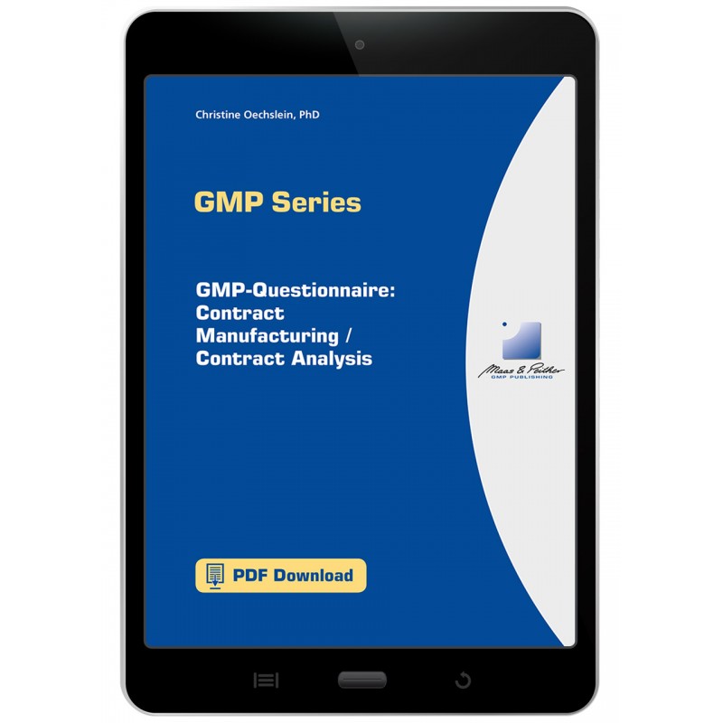 GMP-Questionnaire: Contract Manufacturing / Contract Analysis (e-book)